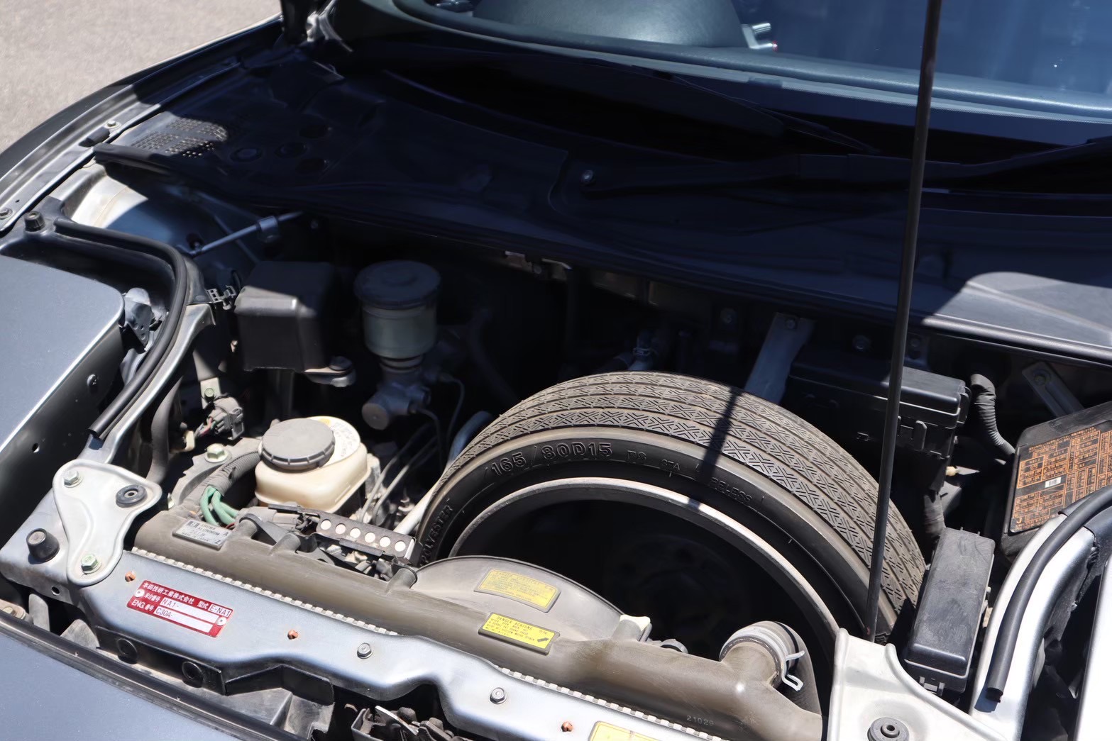 NSX 査定 フロントトランク内のスペアタイヤと整備状態